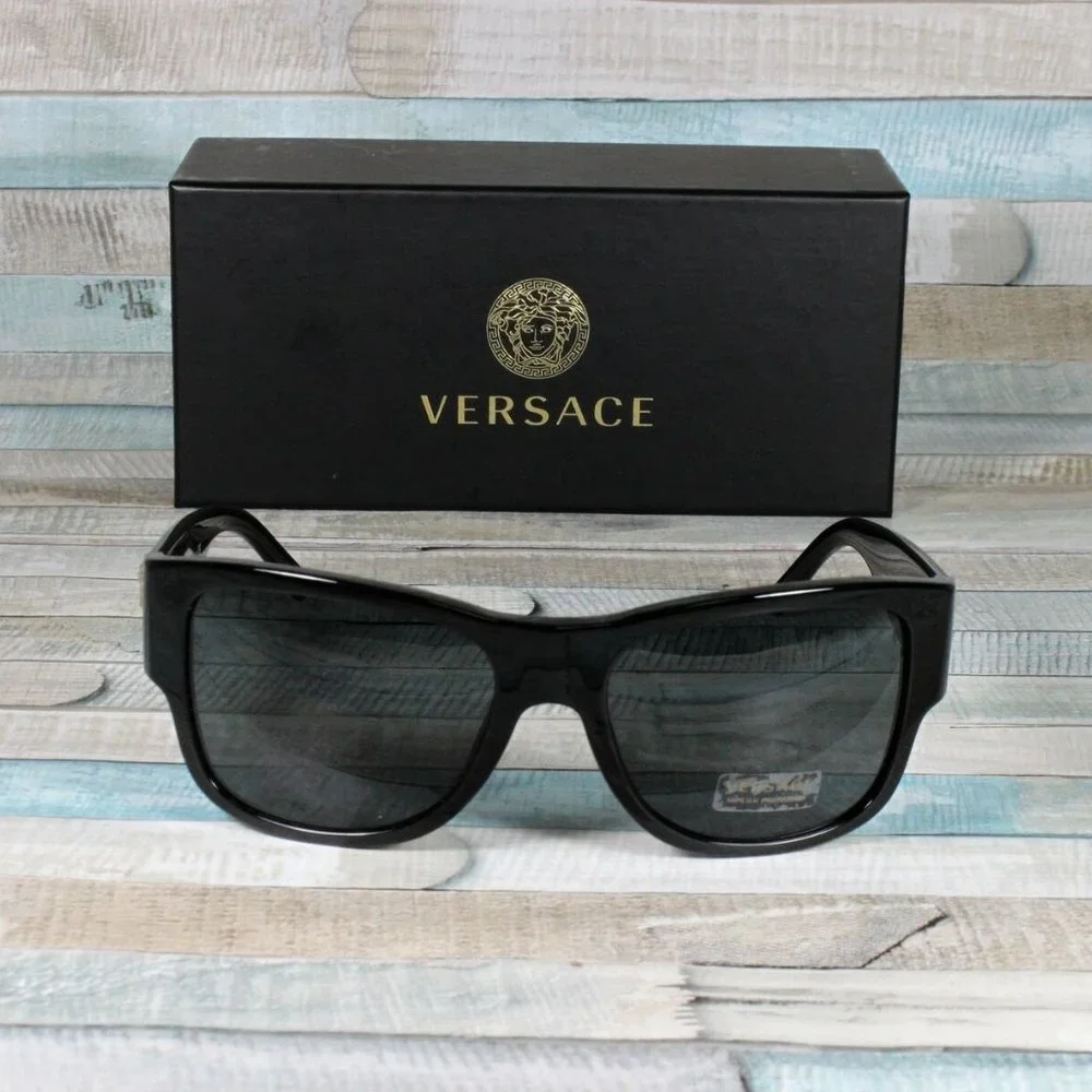 NWT VERSACE GOLD EMBLEM MEN'S 58MM SUNGLASSES